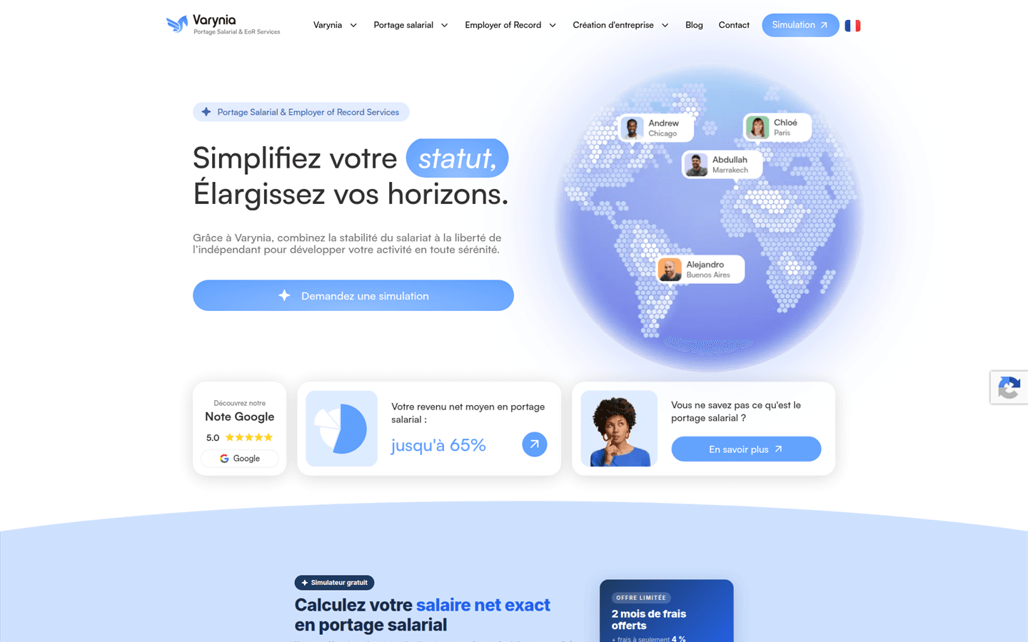 Capture d'écran du site varynia.com